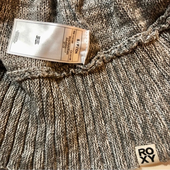 ROXY Grey Open Front Cotton Cardigan - Size Small - Picture 6 of 10